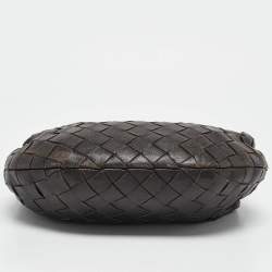 Pre Owned Bottega Veneta Brown Intrecciato Leather Mini Jodie Hobo