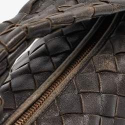 Pre Owned Bottega Veneta Brown Intrecciato Leather Mini Jodie Hobo