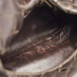 Pre Owned Bottega Veneta Brown Intrecciato Leather Mini Jodie Hobo