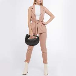 Pre Owned Bottega Veneta Brown Intrecciato Leather Mini Jodie Hobo