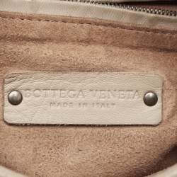 Pre Owned Bottega Veneta Beige Intrecciato Leather Small Veneta Hobo
