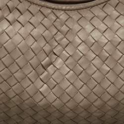Pre Owned Bottega Veneta Beige Intrecciato Leather Small Veneta Hobo
