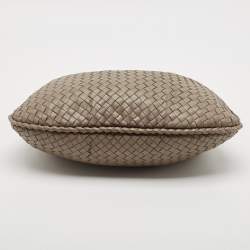 Pre Owned Bottega Veneta Beige Intrecciato Leather Small Veneta Hobo