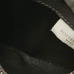 Pre Owned Bottega Veneta Grey Intrecciato Leather Zip Card Holder