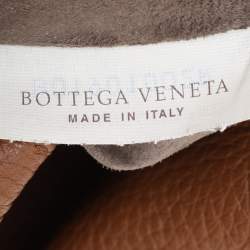 Bottega Veneta Brown Intrecciato Leather Flap Hobo