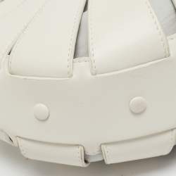 Pre Owned Bottega Veneta Off White Leather Small Shell Bag