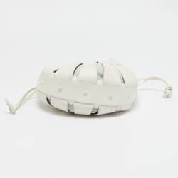 Pre Owned Bottega Veneta Off White Leather Small Shell Bag