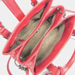 Pre Owned Bottega Veneta Red Intrecciato Leather Baby Roma Shoulder Bag