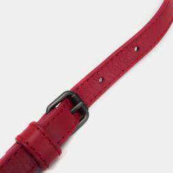 Pre Owned Bottega Veneta Red Intrecciato Leather Baby Roma Shoulder Bag