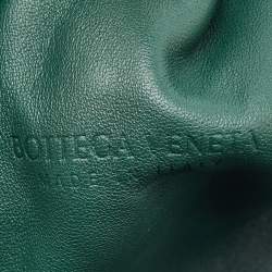Bottega Veneta Dark Green Intrecciato Leather Pouch Clutch