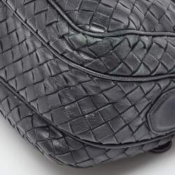 Bottega Veneta Black Intrecciato Leather Shoulder Bag