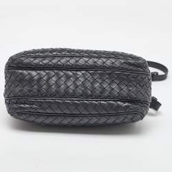 Bottega Veneta Black Intrecciato Leather Shoulder Bag