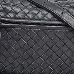Bottega Veneta Black Intrecciato Leather Shoulder Bag