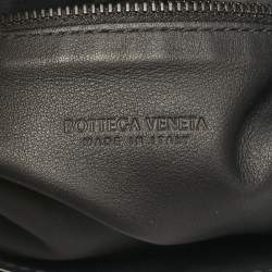 Pre Owned Bottega Veneta Black Leather Slot Messenger Bag