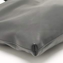 Pre Owned Bottega Veneta Black Leather Slot Messenger Bag