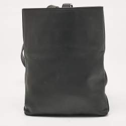 Pre Owned Bottega Veneta Black Leather Slot Messenger Bag