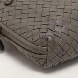 مملوكة مسبقًا Bottega Veneta Grey Intrecciato Leather Nodini Crossbody Bag