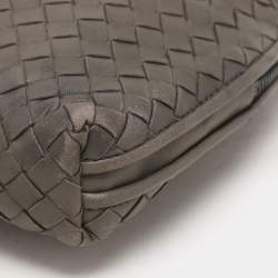 مملوكة مسبقًا Bottega Veneta Grey Intrecciato Leather Nodini Crossbody Bag