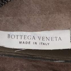 مملوكة مسبقًا Bottega Veneta Grey Intrecciato Leather Nodini Crossbody Bag