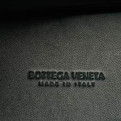 Pre Owned Bottega Veneta Dark Green Intrecciato Leather Small Andiamo Tote