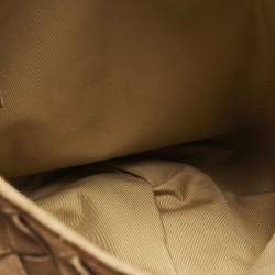 Bottega Veneta Tan Intreciato Suede BV Knotted Twist Clutch