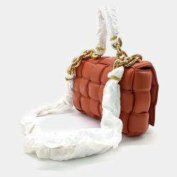 Bottega Veneta Brown Leather Padded Chain Cassette Bag
