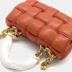Bottega Veneta Brown Leather Padded Chain Cassette Bag
