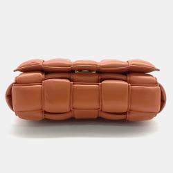 Bottega Veneta Brown Leather Padded Chain Cassette Bag