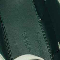 Pre Owned Bottega Veneta Light Green Intrecciato Leather Mini Arco Tote