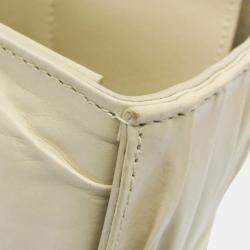 Pre Owned Bottega Veneta Beige Leather Arco Tote Bag
