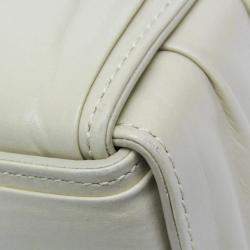 Pre Owned Bottega Veneta Beige Leather Arco Tote Bag