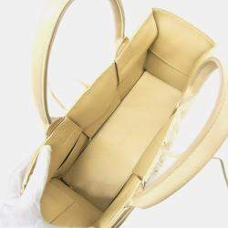 Pre Owned Bottega Veneta Beige Leather Arco Tote Bag