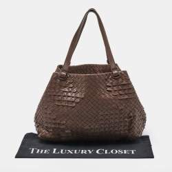 مملوكة مسبقًا Bottega Veneta Dark Brown Intrecciato Leather Cesta Tote