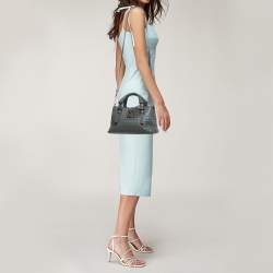 Pre Owned Bottega Veneta Grey Intrecciato Leather Mini Roma Tote