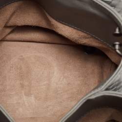 Pre Owned Bottega Veneta Grey Intrecciato Leather Mini Roma Tote