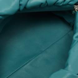 Pre Owned Bottega Veneta Blue Leather The Chain Pouch Bag