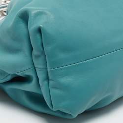 Pre Owned Bottega Veneta Blue Leather The Chain Pouch Bag