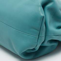 Pre Owned Bottega Veneta Blue Leather The Chain Pouch Bag