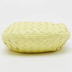 مملوكة مسبقًا Bottega Veneta Light Yellow Intrecciato Leather Mini Jodie Bag