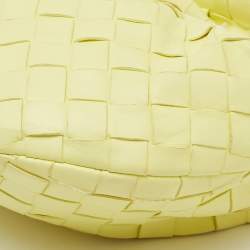 مملوكة مسبقًا Bottega Veneta Light Yellow Intrecciato Leather Mini Jodie Bag