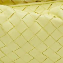مملوكة مسبقًا Bottega Veneta Light Yellow Intrecciato Leather Mini Jodie Bag