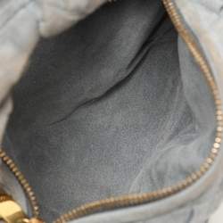 Pre Owned Bottega Veneta Grey Intrecciato Suede Mini Jodie Hobo