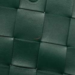 Bottega Veneta Green Intreccio Leather Cassette Shoulder Bag