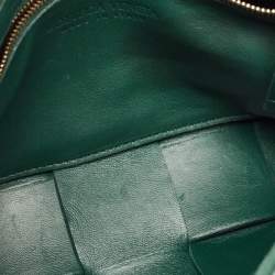 Bottega Veneta Green Intreccio Leather Cassette Shoulder Bag