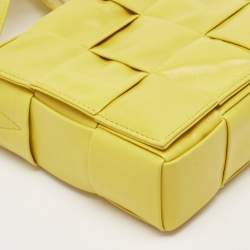 Bottega Veneta Yellow Leather Cassette Shoulder Bag