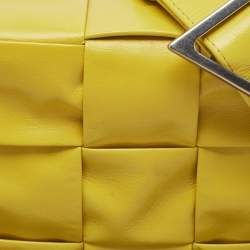 Bottega Veneta Yellow Leather Cassette Shoulder Bag