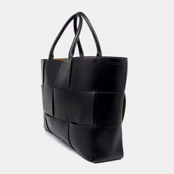 Bottega Veneta Black Leather Arco Large Tote Bag