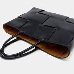 Bottega Veneta Black Leather Arco Large Tote Bag