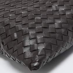 Pre Owned Bottega Veneta Dark Brown Leather Large Hop Shoulder Bag