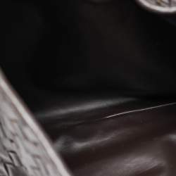 Pre Owned Bottega Veneta Dark Brown Leather Large Hop Shoulder Bag